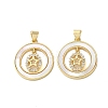 Brass Micro Pave Cubic Zirconia Pendants KK-U070-02A-G-1