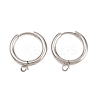 316 Stainless Steel Huggie Hoop Earring Findings EJEW-B158-01D-P-1