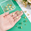 20Pcs Flat Round Brass Stud Earring Findings KK-BBC0028-24-3