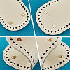 6Pcs 6 Style Flat Round PU Leather Knitting Crochet Bags Nail Bottom Shaper Pad DIY-PH0021-06A-4