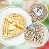 4Pcs Brass Rhinestone Shoe Decorations FIND-MA0001-02A-5