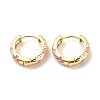 Flower Enamel Hoop Earrings EJEW-G290-03G-F-1