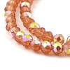 Baking Paint Transparent Glass Beads Strands DGLA-A034-J6mm-B-4