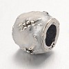 Barrel Large Hole Alloy Enamel European Beads MPDL-L013-10F-2