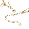 304 Stainless Steel Tassel Double Layer Anklets for Women AJEW-AN00704-03-5