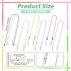6Pcs 6 Colors Stainless Steel Dental Lab Bib Clip AJEW-BC0008-84-2