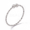 Non-Tarnish 304 Stainless Steel Round Ball Open Cuff Ring for Women RJEW-G275-01P-1