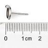 Non-Tarnish 304 Stainless Steel Stud Earring Settings & Findings STAS-MSMC002-05P-3