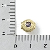Rack Plating Brass Micro Pave Cubic Zirconia Beads KK-A220-24H-G-3