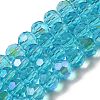 Electroplate Transparent Glass Beads Strands EGLA-A035-T8mm-L08-1