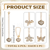 4Pcs Alloy Crystal Rhinestone Locking Stitch Markers AJEW-LP00019-2