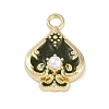 Rack Plating Alloy Enamel Pendants PALLOY-P309-06G-02-1