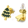 Ion Plating(IP) 304 Stainless Steel Enamel Stud Earrings EJEW-I316-03G-12-2