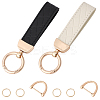 2 Bags 2 Colors PU Leather Keychains KEYC-CL0001-27A-1