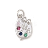Brass Micro Pave Cubic Zirconia Pendants KK-G544-27P-1