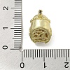 Brass Micro Pave Black Cubic Zirconia Beads ZIRC-P119-03G-02-3