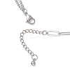 Modern Style 304 Stainless Steel Paperclip & Twisted Mixed Chain Necklaces NJEW-JN05853-5