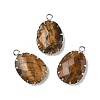 Natural Tiger Eye Pendants G-H086-01P-04-1