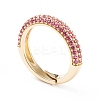 Adjustable Brass Micro Pave Cubic Zirconia Cuff Rings LS-RJEW-L098-007C-G-2