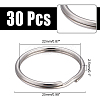 30Pcs 304 Stainless Steel Split Key Rings STAS-DC0004-48-2