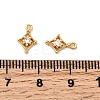 Brass Micro Pave Cubic Zirconia Pendants KK-P340-28G-3