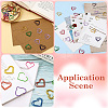 100Pcs 6 Colors Heart Shape Iron Paper Clips TOOL-WH20002-03B-5