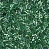 Transparent Colours Luster Glass Bugle Beads SEED-N005-001-A07-3