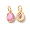 Real 18K Gold Plated Brass Micro Pave Cubic Zirconia Pendants KK-M243-07G-02-2