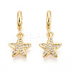 Brass Micro Pave Cubic Zirconia European Dangle Charms KK-N271-20G-1