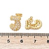 Brass Micro Pave Cubic Zirconia Stud Earrings EJEW-Z091-04G-J-3