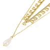 Ion Plating(IP) 304 Stainless Steel Double Layer Heart Necklaces NJEW-K276-26G-1