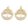 Brass Pave Cubic Zirconia Pendants KK-U009-10I-G-1