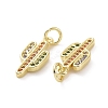 Brass Micro Pave Colorful Cubic Zirconia Pendants KK-E068-VF151-3