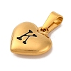 304 Stainless Steel Pendants STAS-P278-01K-G-1-2