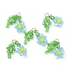 Glass Beaded Pendants GLAA-C028-07B-1