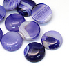 Dyed Natural Striped Agate/Banded Agate Cabochons G-R348-20mm-01-1