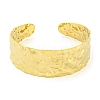 Ion Plating(IP) 304 Stainless Steel Textured Open Cuff Bangles for Women STAS-M001-17G-2