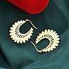 304 Stainless Steel Flower Stud Earrings for Women EJEW-Q009-03C-G-4