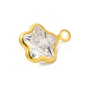 Real 18K Gold Plated Rack Plating Brass Micro Pave Cubic Zirconia Pendants Charms KK-S396-05F-2