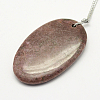 Natural Rhodonite Pendants G-G694-B-13-2