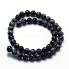 Natural Snowflake Obsidian Beads Strands G-I199-36-10mm-2