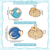 20Pcs 4 Styles 1-Hole Zinc Alloy Shank Buttons BUTT-OC0001-63-2
