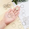 30Pcs 5 Colors Ion Plating(IP) 316 Surgical Stainless Steel Hoop Earrings Findings STAS-UN0030-95-2