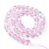 Synthetic Moonstone Beads Strands G-R375-6mm-B12-2