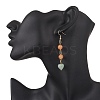 Natural Green Aventurine & Dyed Natural Malaysia Jade Dangle Earrings EJEW-JE06673-01-3