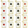 40Pcs 4 Colors Zinc Alloy Enamel Pendants ENAM-SC0009-97-1