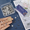 60Pcs Star Shape 201 Stainless Steel Stud Earrings Findings STAS-SC0007-96-3