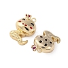 Brass Micro Pave Cubic Zirconia Pendants KK-P289-18G-2