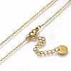 Brass Micro Pave Cubic Zirconia Door Knocker Pendant Necklaces NJEW-H202-01G-4