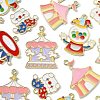 30Pcs 5 Styles Circus Theme Alloy Enamel Pendants ENAM-CJ0004-78-3